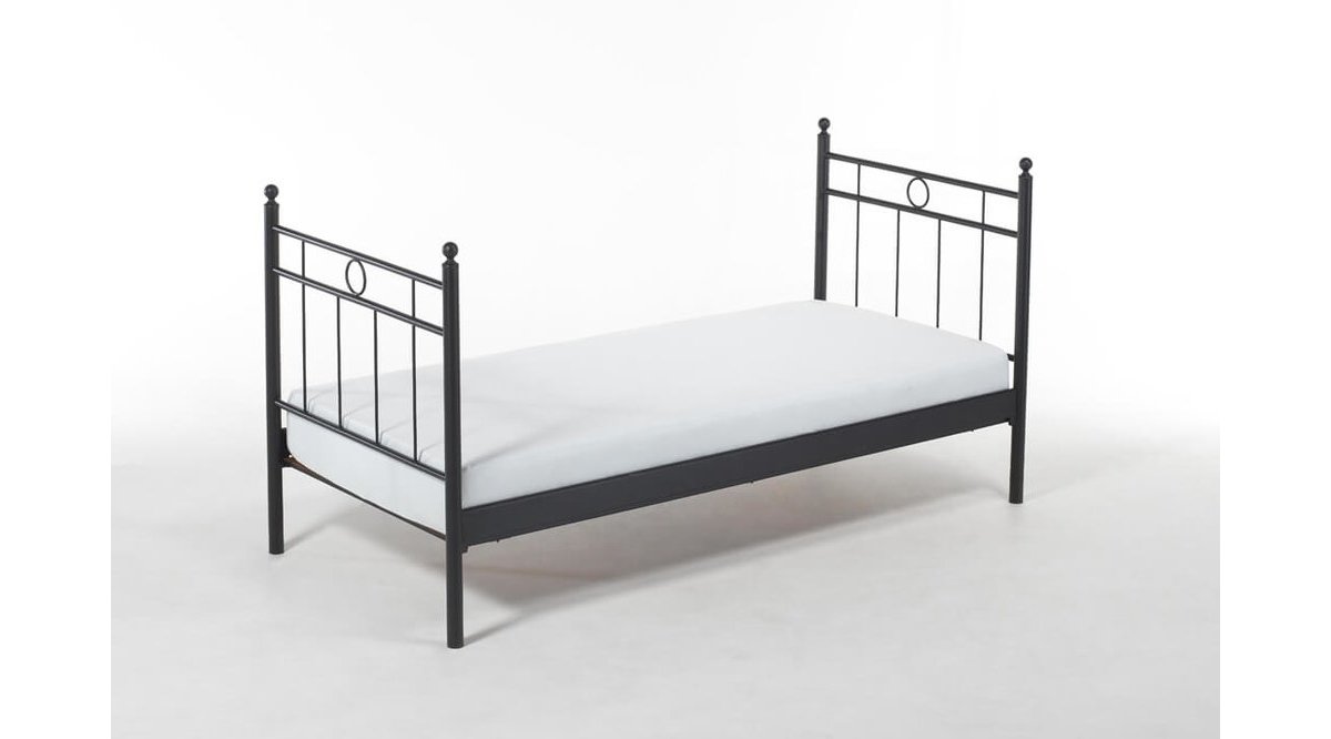 ALPAS DAYBED TEK KİŞİLİK METAL KARYOLA SİYAH FİYATI Vivense