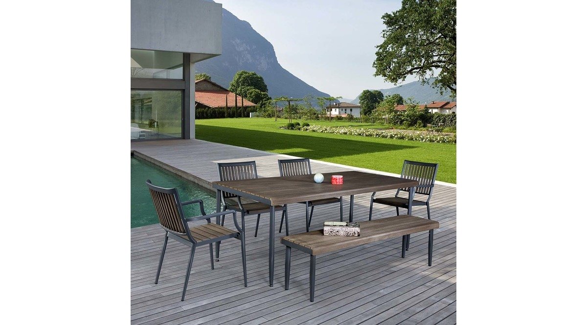 ZEN BAHÇE MASA SANDALYE SETİ GRİ FİYATI Vivense