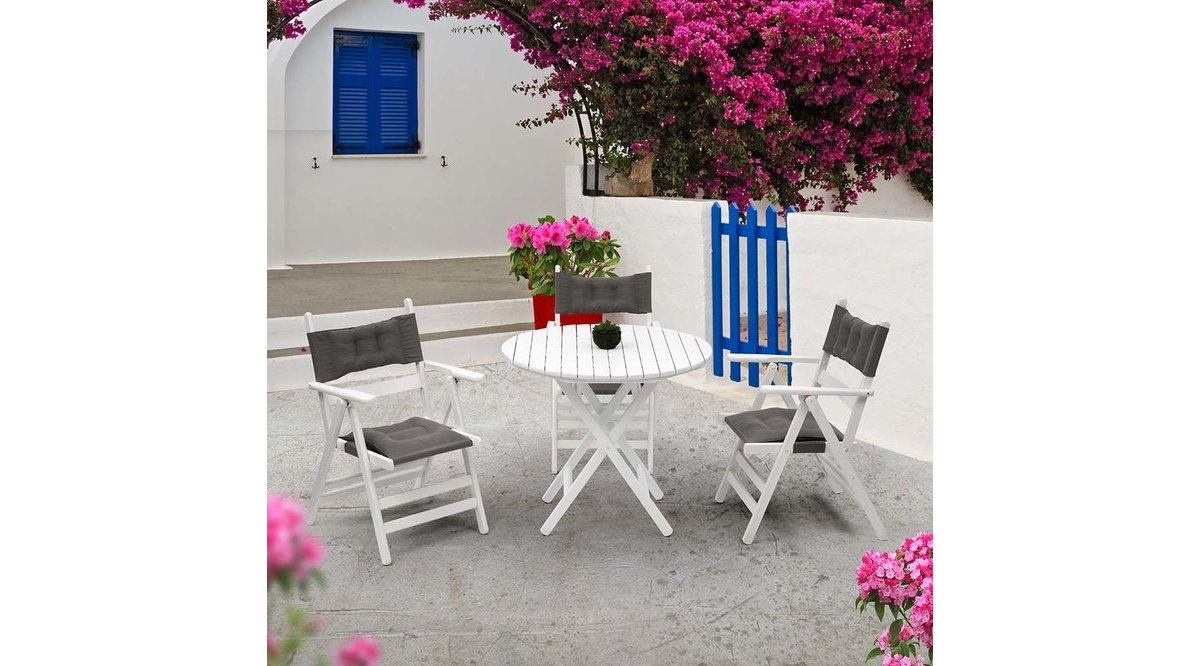 EGE BAHÇE MASA SANDALYE SETİ BEYAZ FİYATI Vivense