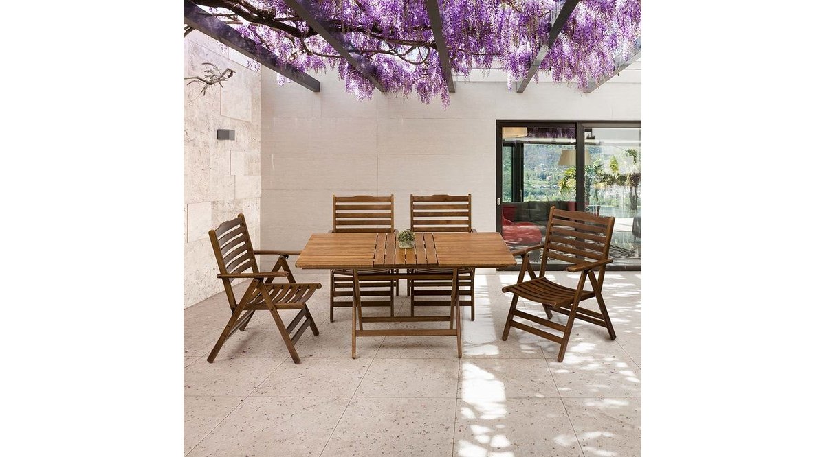 BODRUM AHŞAP BAHÇE MASA SANDALYE SETİ FİYATI Vivense