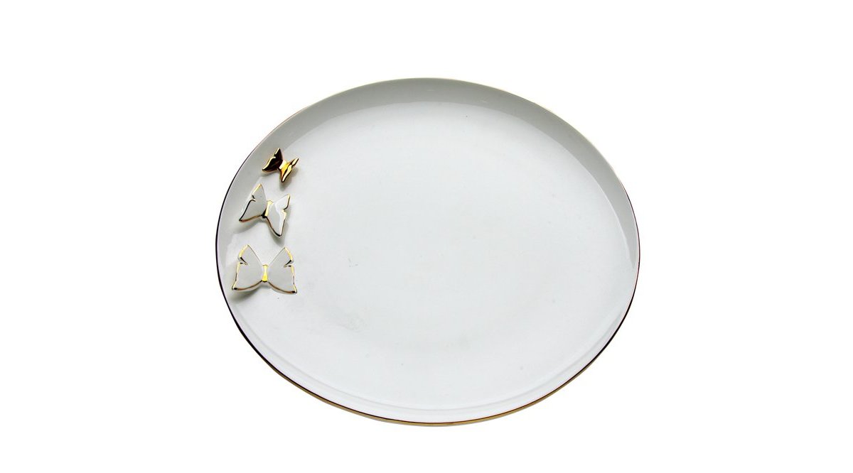 VİTALE KELEBEK PORSELEN SERVİS TABAĞI FİYATI Vivense