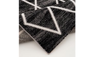 ERYÜN HALI GEOMETRİK GRİ SİYAH MAKİNE HALISI 33538 80X150