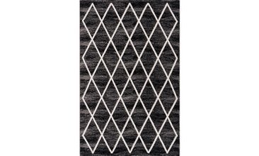 ERYÜN HALI GEOMETRİK GRİ SİYAH MAKİNE HALISI 33538 80X150