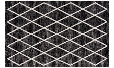 ERYÜN HALI GEOMETRİK GRİ SİYAH MAKİNE HALISI 33538 80X150