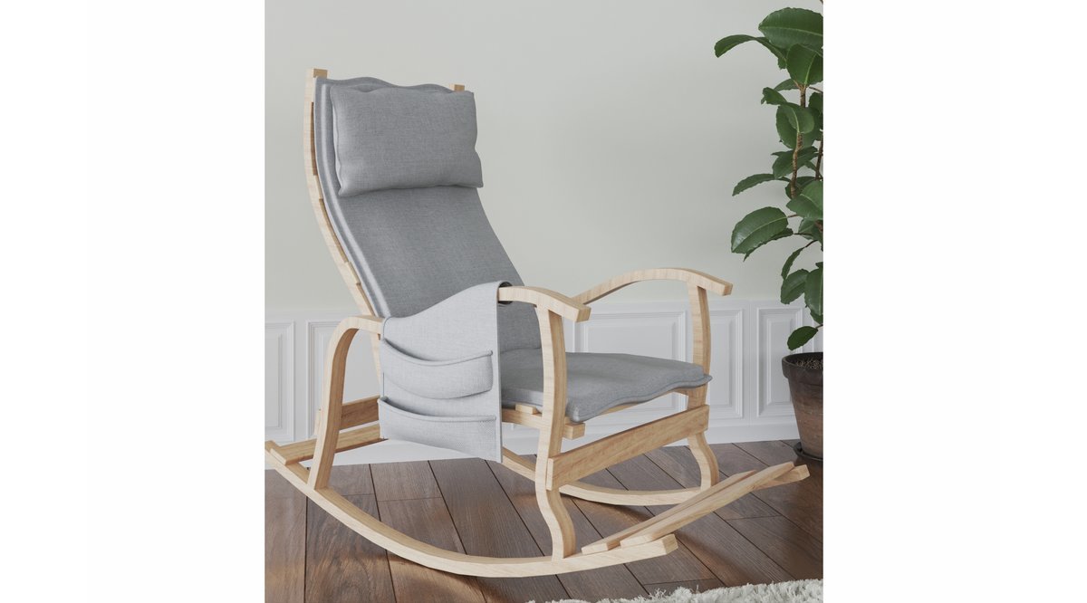 MOBİLDECO SULTAN AHŞAP SALLANAN SANDALYE GRİ FİYATI Vivense