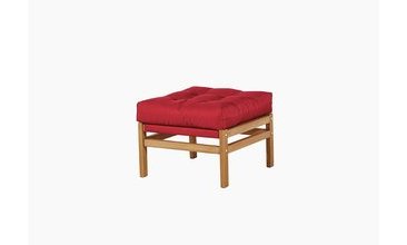GAGA MOBİLYA AHŞAP PUF BAHÇE MOBİLYASİ 4 ADET PUF +SEHPA - KARİŞİK ÇOK RENKLİ