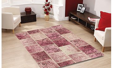 PATCHWORK HALI PEMBE 90X140