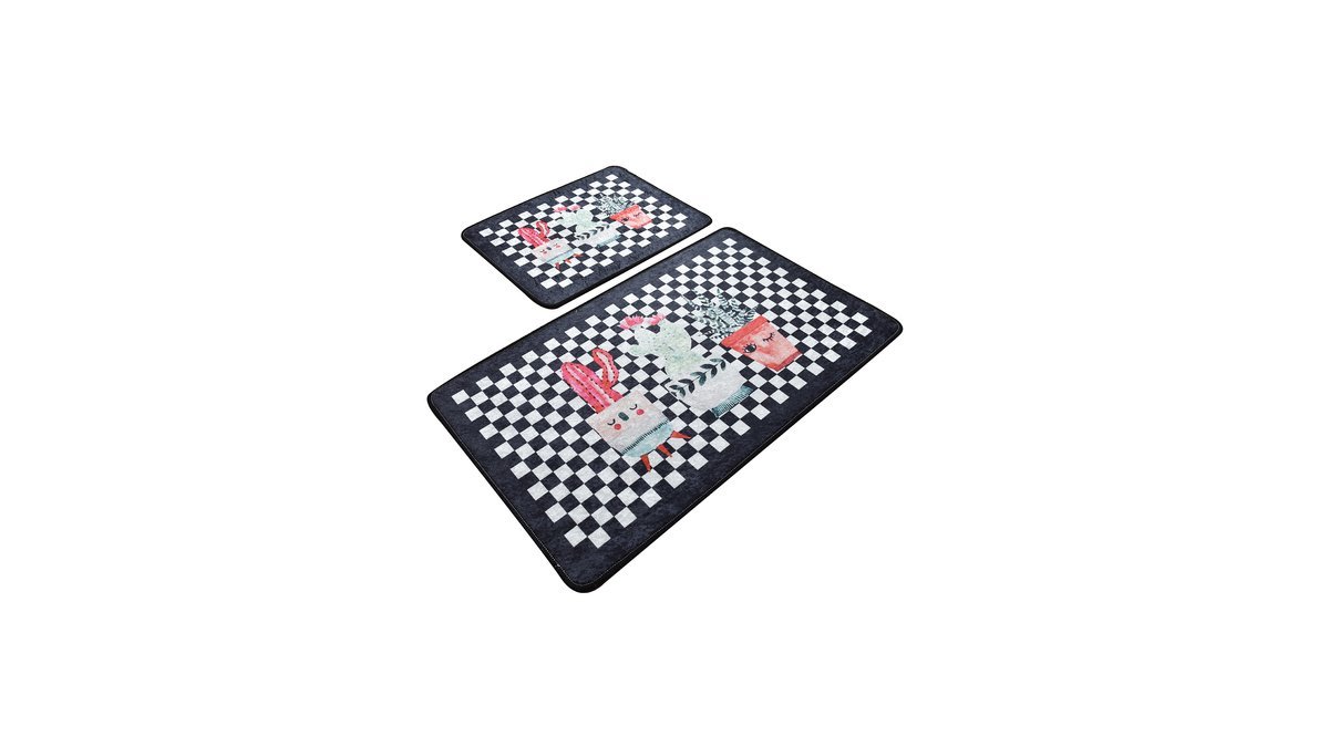 CHİLAİ HOME BLACK HAPPY HOUSE DJT İKİLİ SET HALI FİYATI Vivense