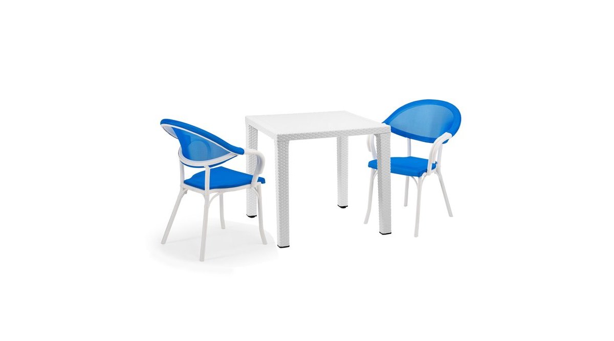 TİLİA SEA 2 KİŞİLİK CAMLI MASA SANDALYE TAKIMI BAHÇE BALKON SETİ FİYATI