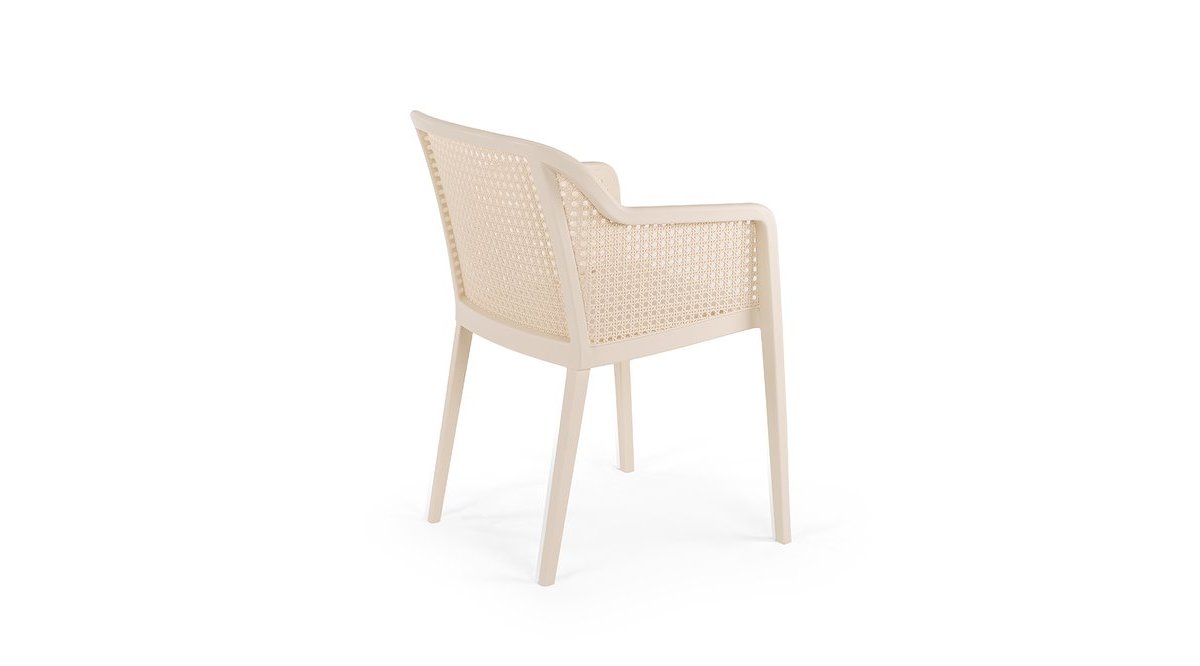 TİLİA MİNAS 4 KİŞİLİK CAMLI MASA SANDALYE TAKIMI BAHÇE BALKON SETİ KREM