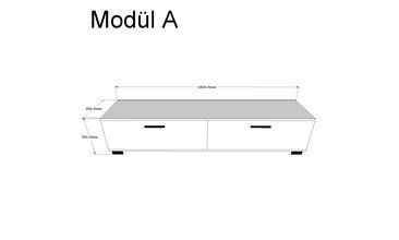 BİRU TV ÜNİTESİ MEŞE-SİYAH