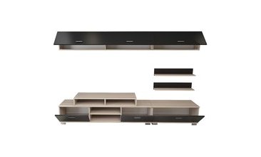 MAGENTA TV ÜNİTESİ RAFLI MEŞE-SİYAH