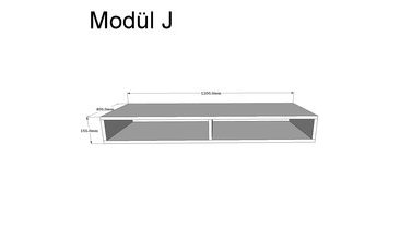MAGENTA TV ÜNİTESİ RAFLI MEŞE-SİYAH