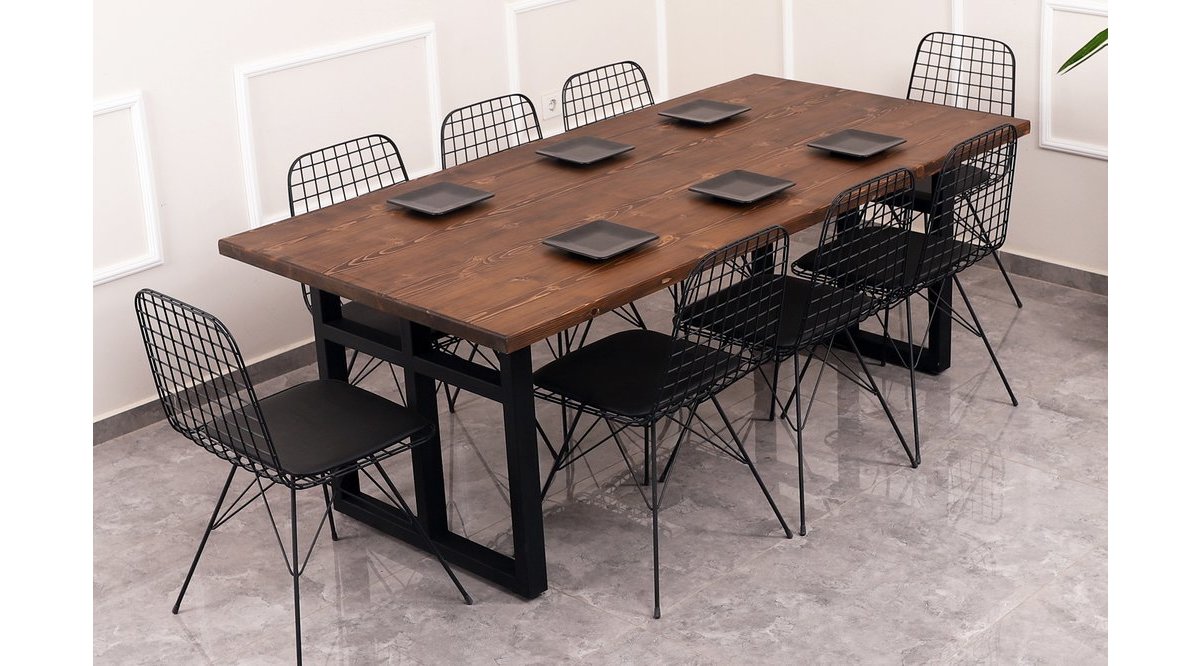 YURUDESİGN NATURE SERİSİ MASİF AHŞAP KÜTÜK YEMEK MASA