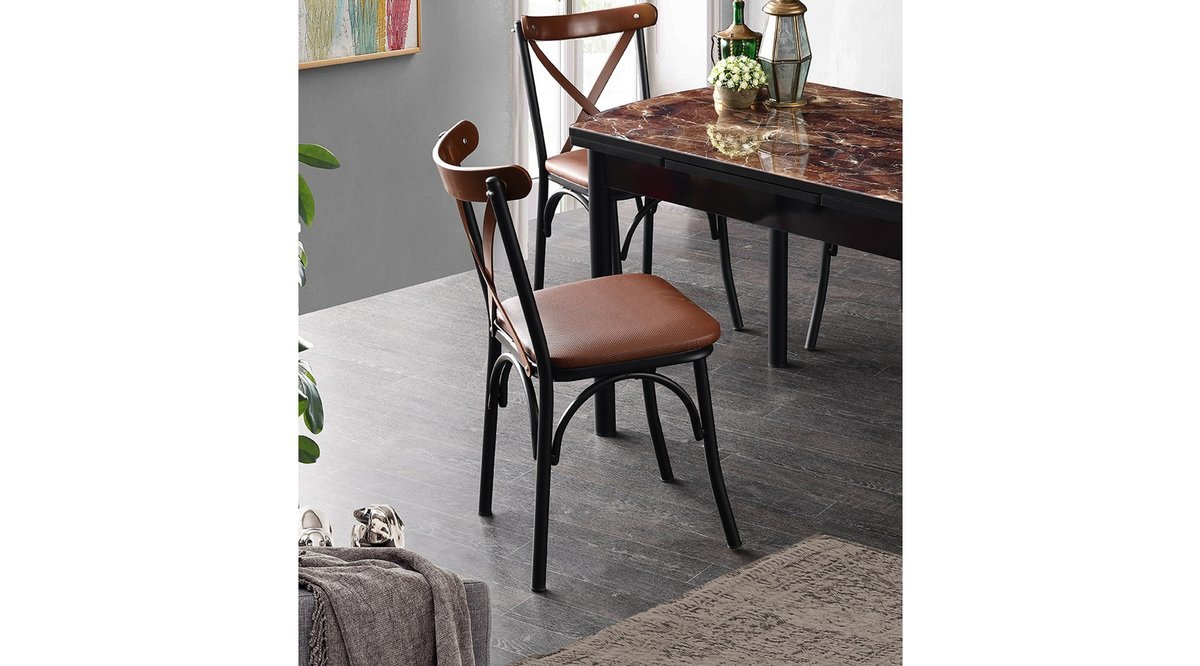 BAHAR ÇAPRAZ SANDALYE SİYAHKAHVE FİYATI Vivense