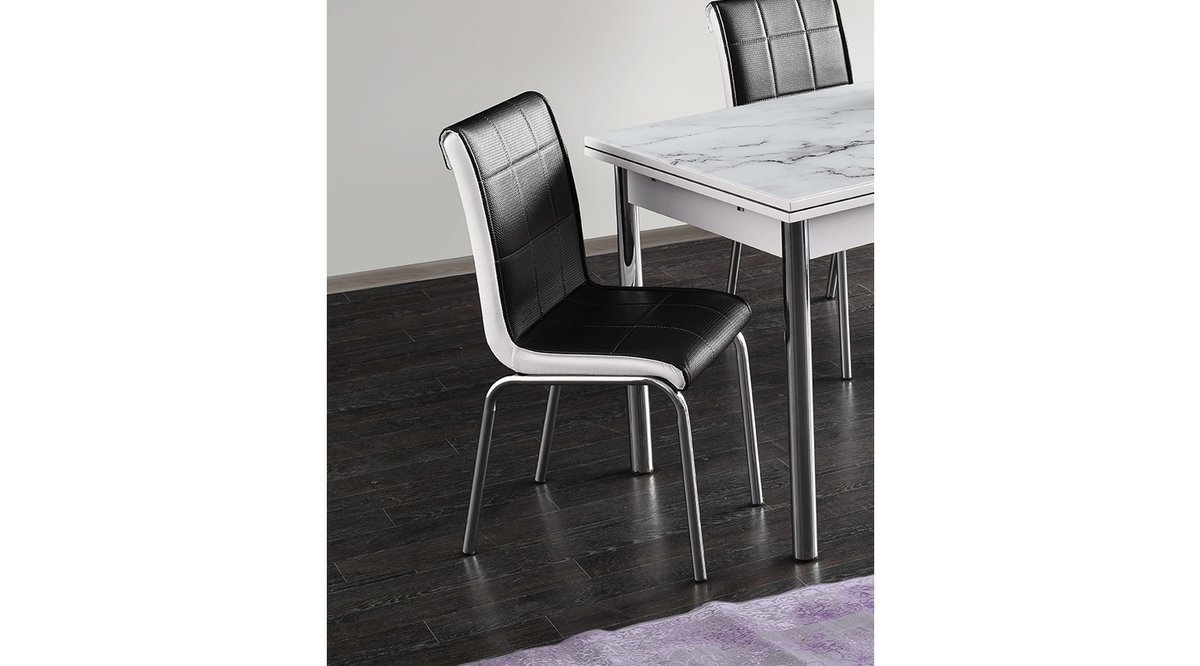 MİLA SANDALYE SİYAHBEYAZ FİYATI Vivense