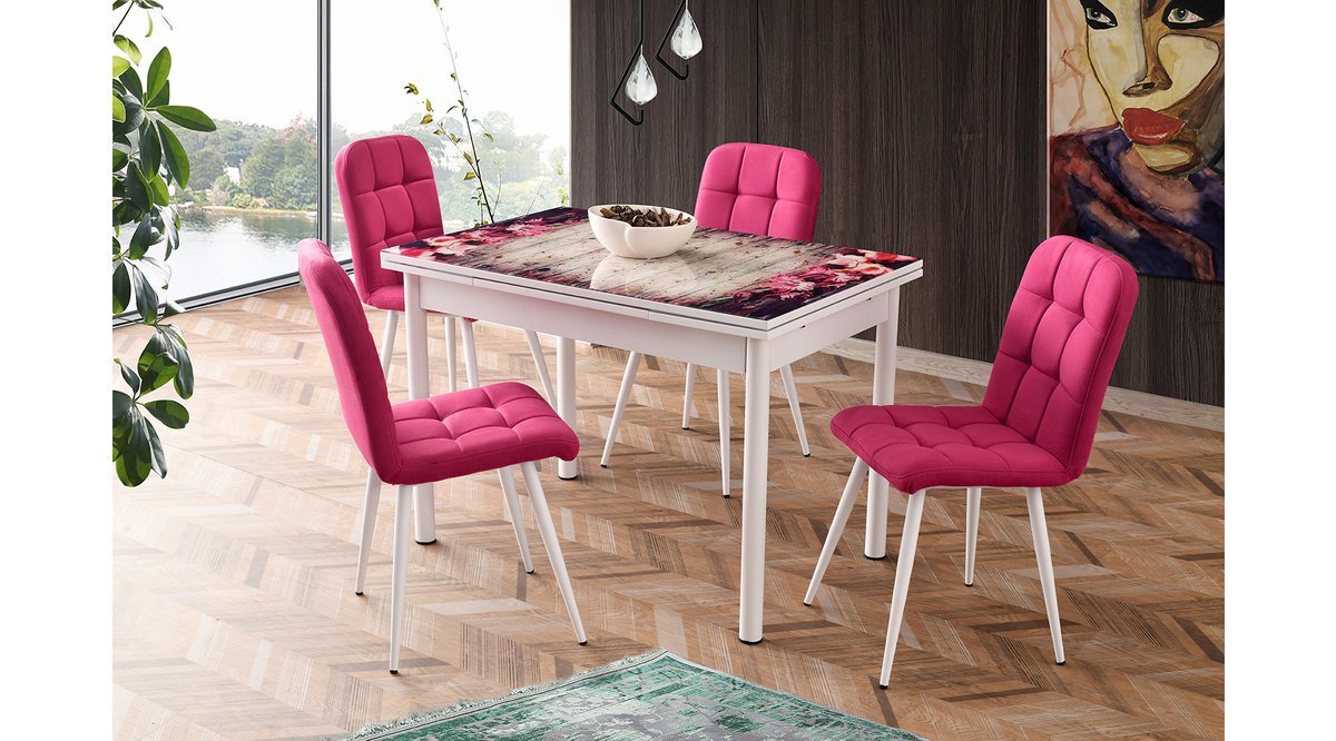 VEGAS MASA TAKIMI ESTA SANDALYE BEYAZ FİYATI Vivense