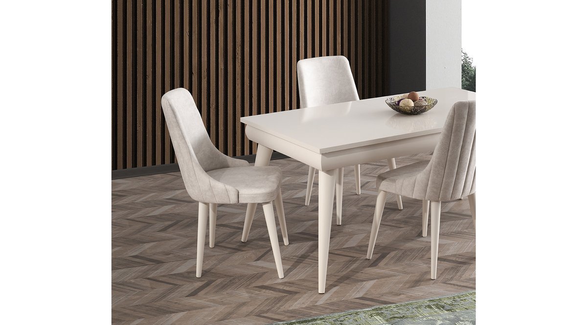 VENEDİK MASA TAKIMI MERİBEL SANDALYE EKRU FİYATI Vivense