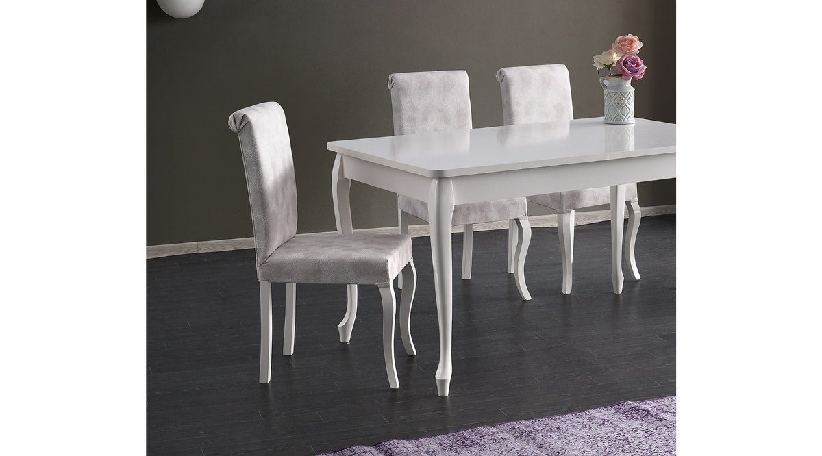 TORİNO MASA TAKIMI LOUİS SANDALYE EKRU FİYATI Vivense