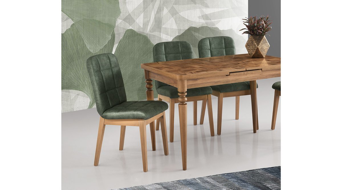 ERİS MASA TAKIMI ARNO SANDALYE CEVİZ FİYATI Vivense