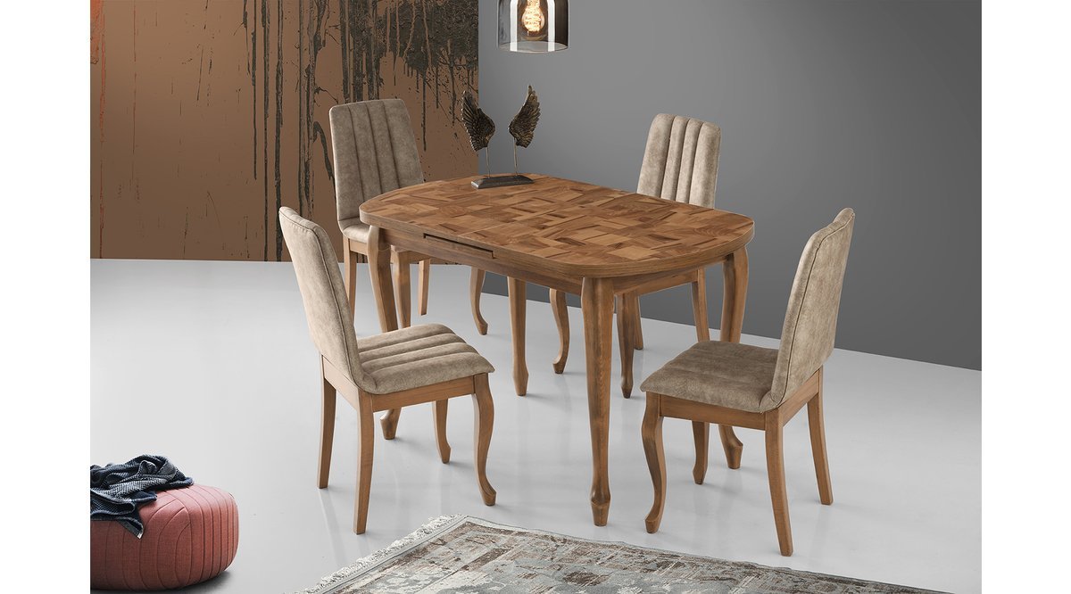 LUİSA MASA TAKIMI PİSA SANDALYE CEVİZ FİYATI Vivense