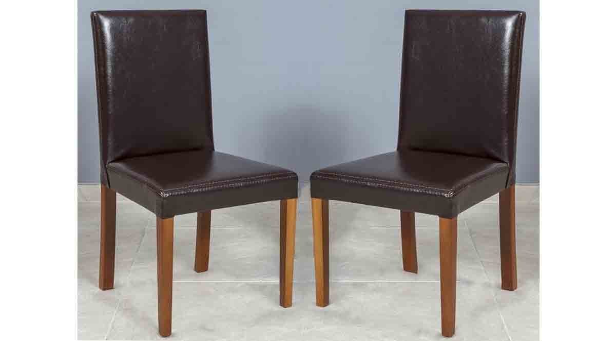 EKO DERİLİ GİYDİRME İKİLİ SANDALYE VENGE CEVİZ FİYATI