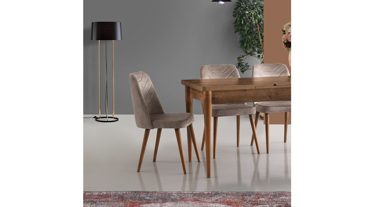 TETRA MASA + 4 AD 4100İKİ RENKLİ MERİDA SANDALYE FİYATI Vivense