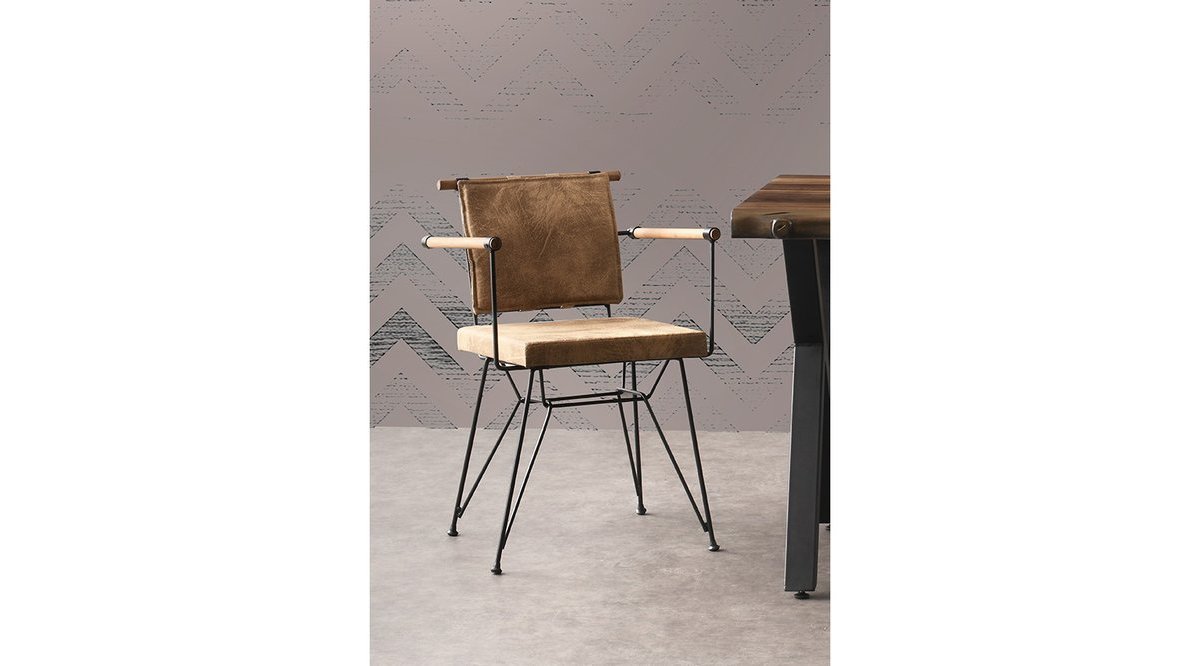 CAKARTA MASA + 4 AD 8033KHV POYRAZ KOLLU TEL SANDALYE KAHVE FİYATI