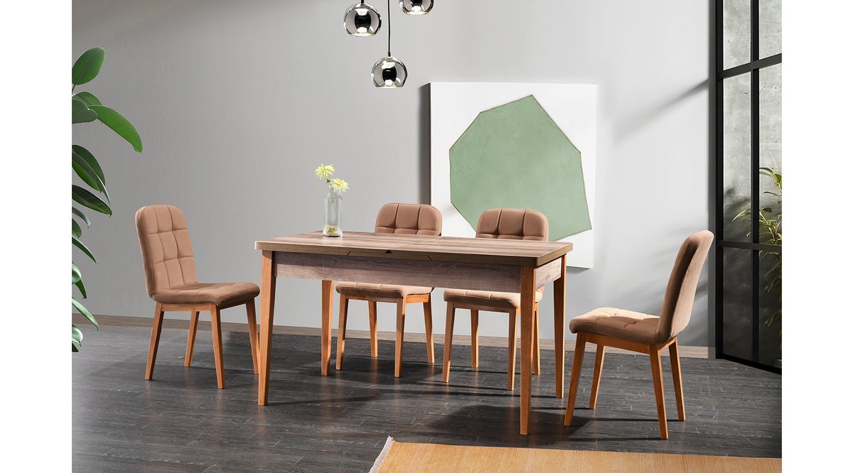 VİGO MASA TAKIMI SESTO SANDALYE CEVİZ FİYATI Vivense