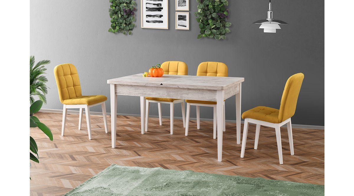 VİGO MASA TAKIMI SESTO SANDALYE BEYAZ FİYATI Vivense