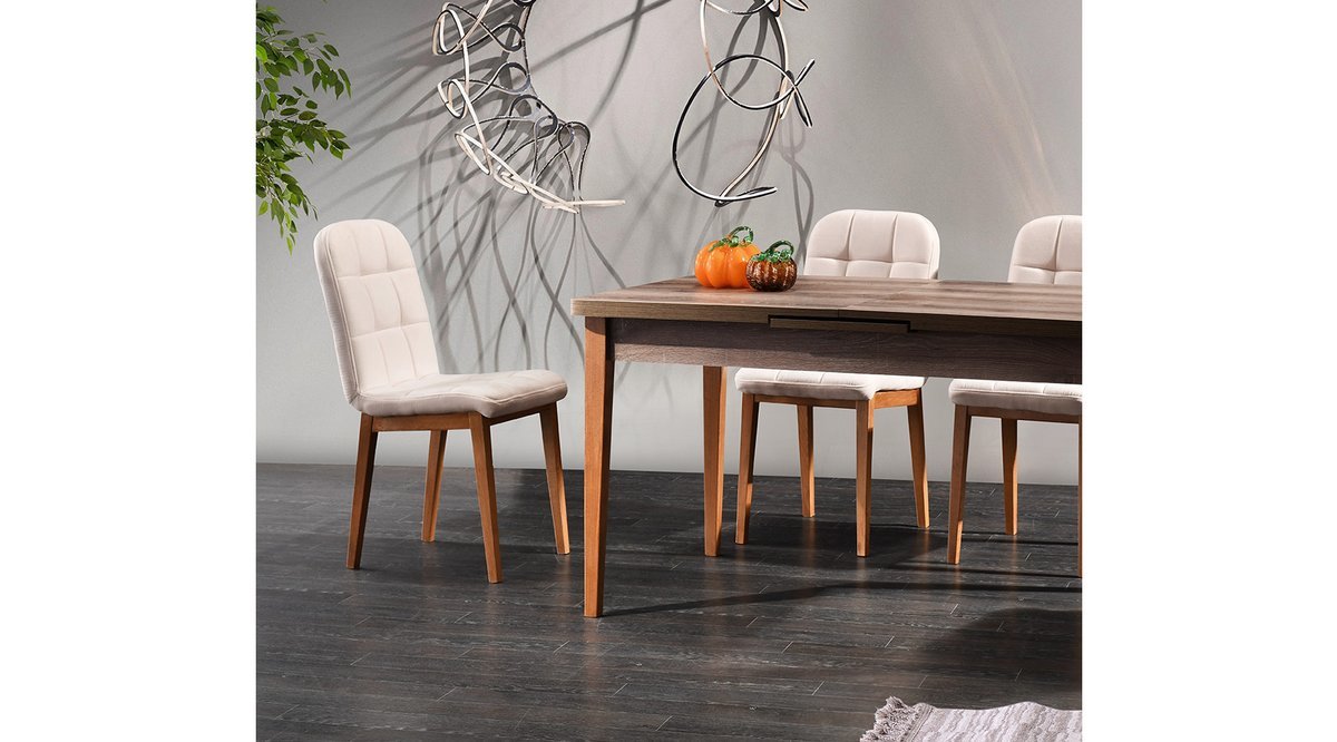 PANAMA MASA TAKIMI SESTO SANDALYE CEVİZ FİYATI Vivense