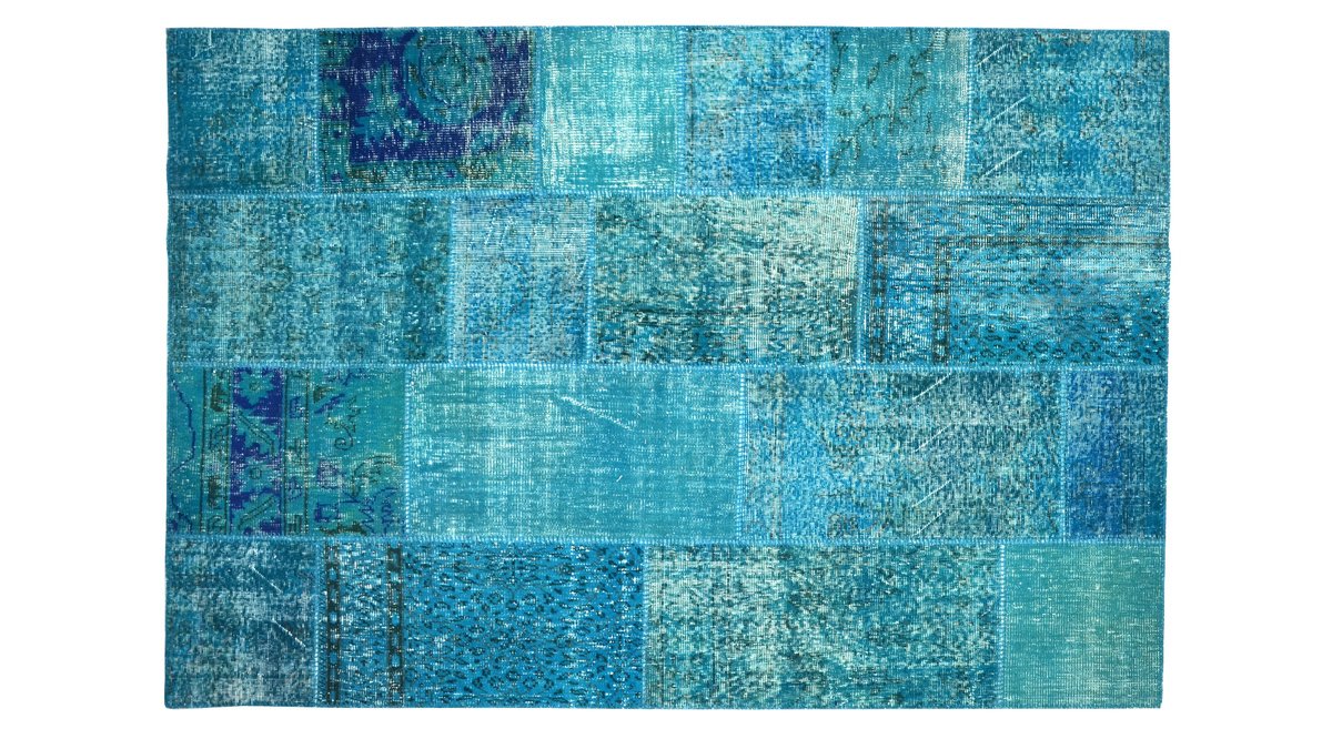 PATCHWORK KLASİK 19 EL DOKUMA HALI TURKUAZ FİYATI Vivense