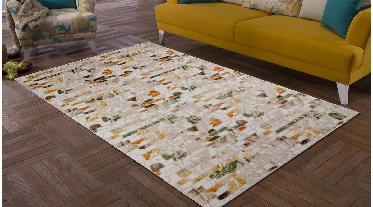ENVOY 62144A TURUNCU KESME AKRİLİK HALI 150 CM 150*150 FİYATI Vivense