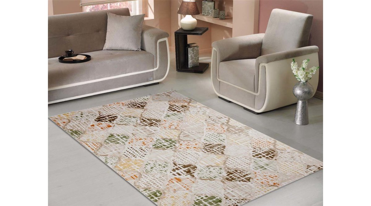 ENVOY 62155A TURUNCU KESME AKRİLİK HALI 150 CM 150*150 FİYATI Vivense