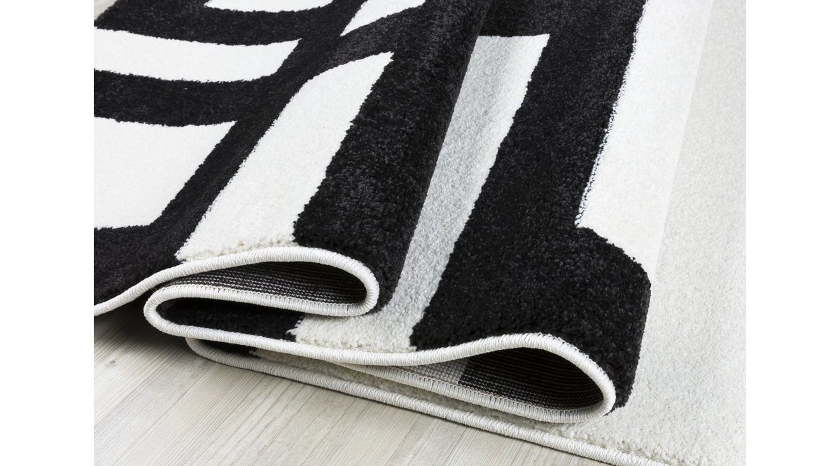 ESSENCE MODERN HALI KESME HALI SİYAH BEYAZ 35362A 80X200 FİYATI Vivense