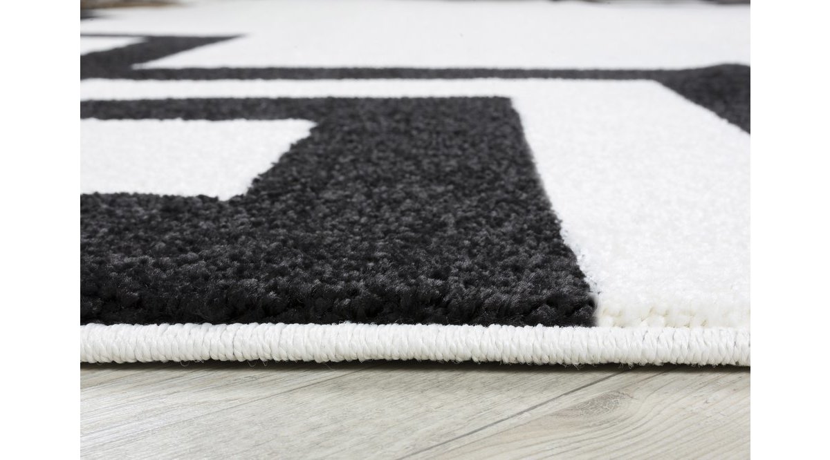 ESSENCE MODERN HALI KESME HALI SİYAH BEYAZ 35362A 80X200 FİYATI Vivense