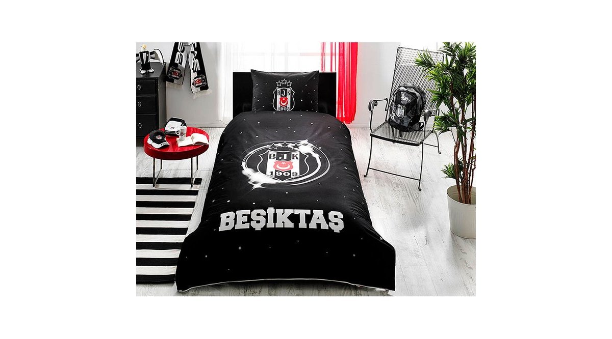 TAÇ BEŞİKTAŞ 3 YILDIZ TEK KİŞİLİK NEVRESİM TAKIMI FİYATI Vivense