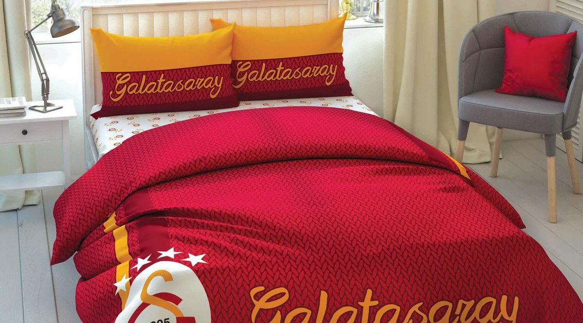 TAÇ GALATASARAY STRİPED NEVRESİM TAKIMI ÇİFT KİŞİLİK