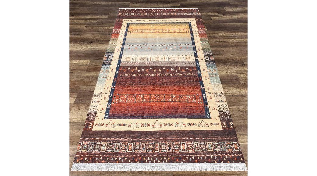 Yamalihome Heryerehali Trabzon Halisi 7423ts Bordo Mavi Hali 120x180 Cm