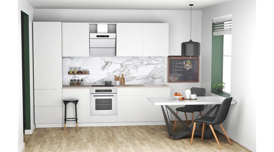 elsa beyaz mutfak dolabi mese tezgah 300 cm fiyati vivense