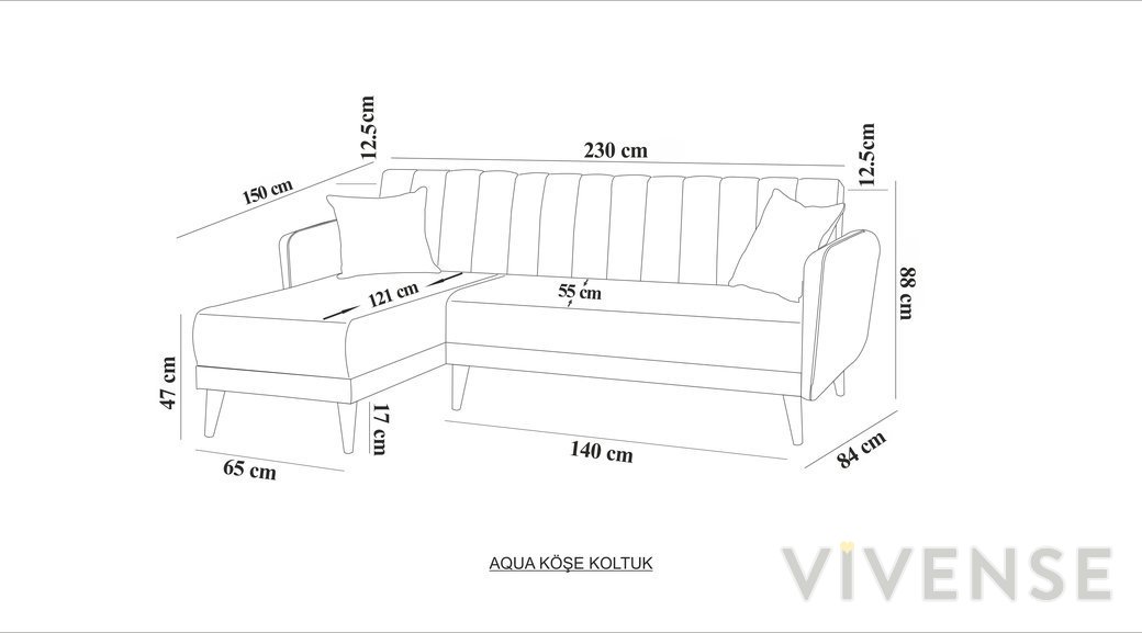 Aqua Kose Koltuk Antrasit Fiyati Vivense