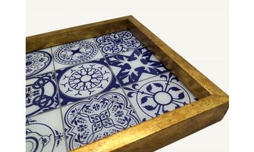 ARTE CASERO CAM BASKI MOZAİK TEPSİ 22X37CM