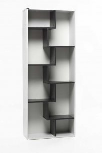 ZİGZAG KİTAPLIK BEYAZ ANTRASİT