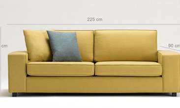 VİCTOR ÜÇLÜ KANEPE SARI