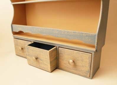 ESKİTME MAVİ ÇEKMECELİ RAF