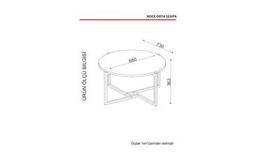 EXCLUSİVE NOCE DEMİR ORTA SEHPA GARDEN