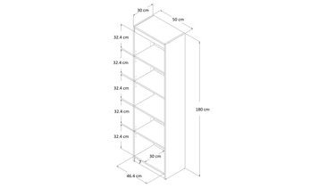 DMODÜL ŞUBAT DEKORATİF KİTAPLIK 50 CM