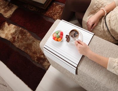 BEYAZ KAHVE - KOLTUK SEHPASI