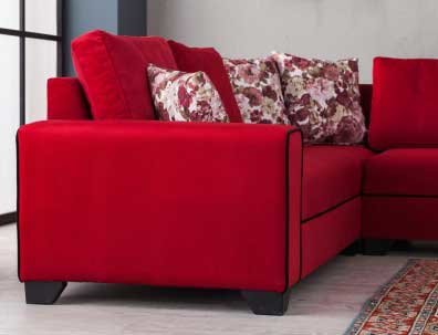 ESSE KÖŞE KOLTUK TAKIMI KIRMIZI