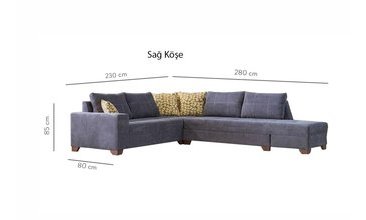 ESSE KÖŞE KOLTUK TAKIMI TİARA EXCLUSİVE SAĞ KÖŞE